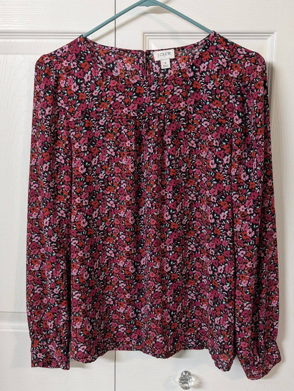 J. Crew Factory Floral Poly Blouse Small